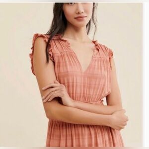 Anthropologie Terracotta Maxi Dress